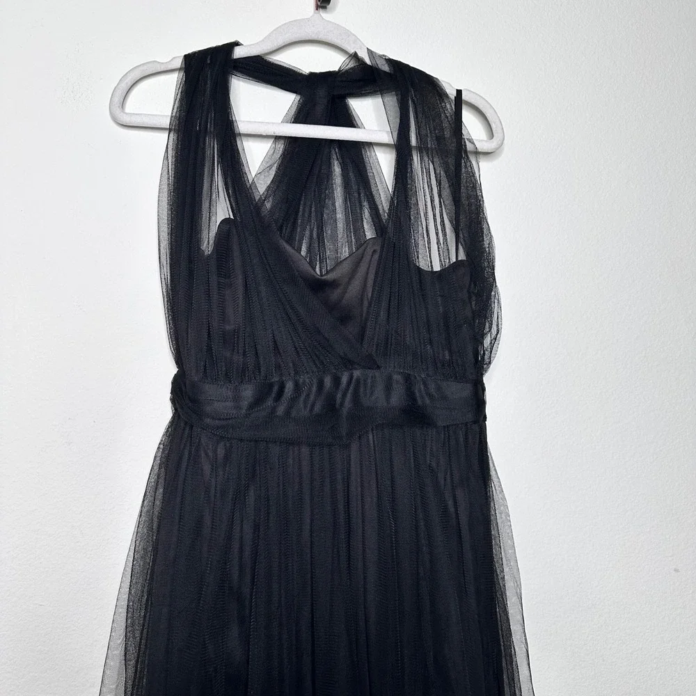 Windsor Rebecca Black Tulle Maxi Dress Sleeveless Formal Evening Gown Sz S? READ - Picture 3 of 8